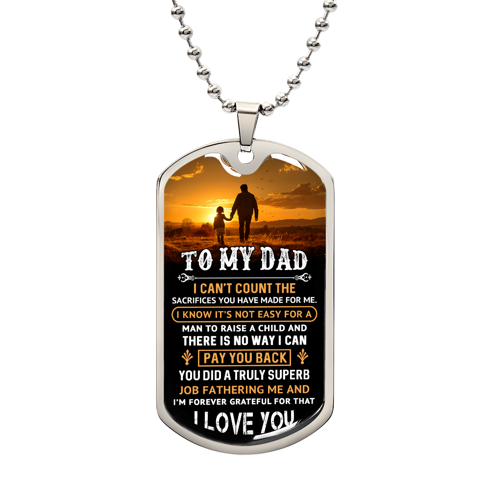 Father's Day Special Gift - Happy Father's Day -  Dog Tag