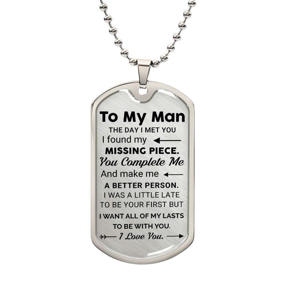 To My Man - Dog Tag