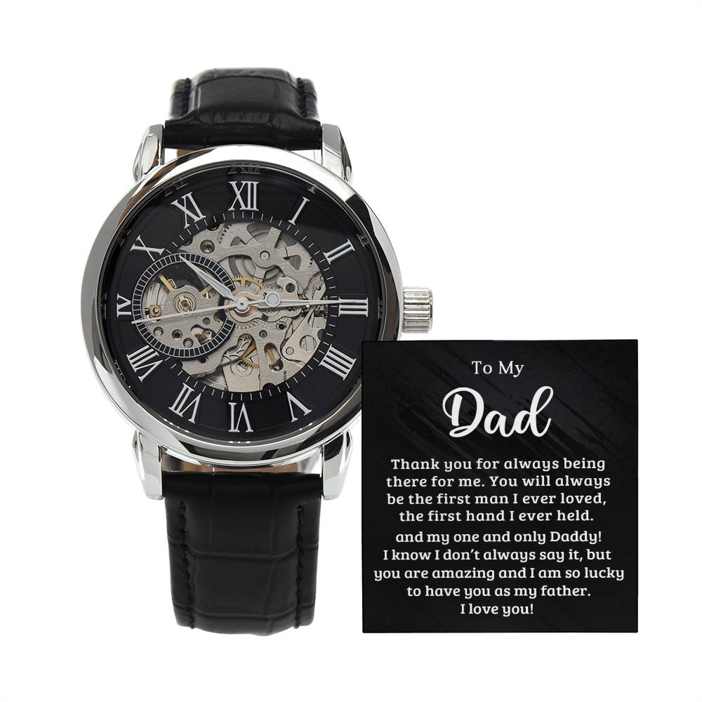 Father's Day Special Gift - Happy Father's Day - Men's Openwork Watch