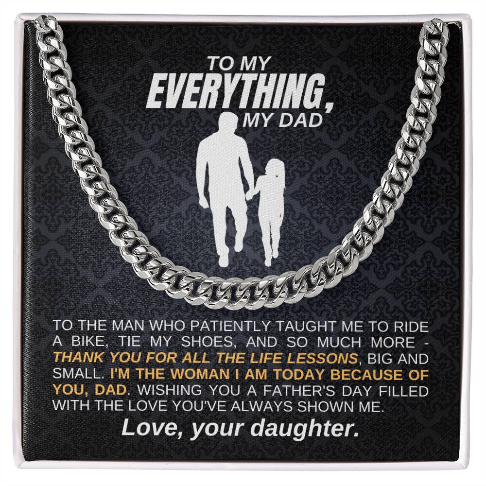 To My Everything My Dad - Cuban Link Chain