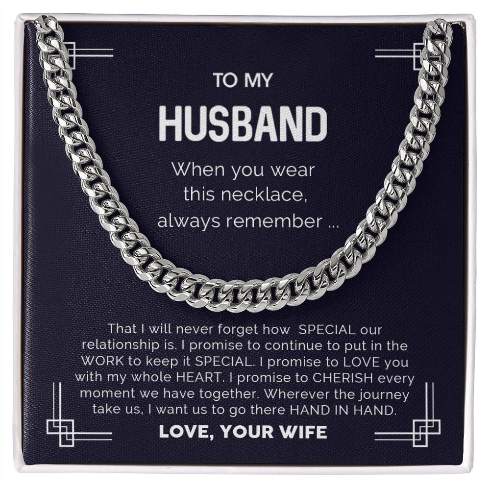 To My Husband - Cuban Link Chain