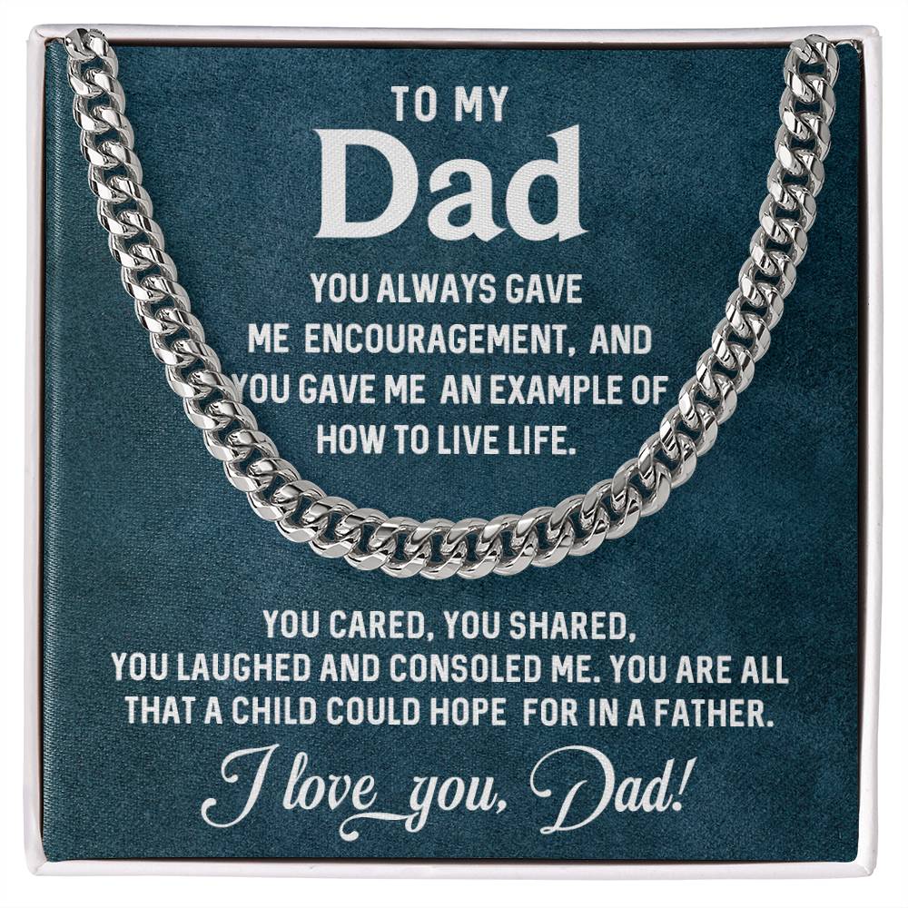 Father's Day Special Gift - Happy Father's Day - Cuban Link Chain