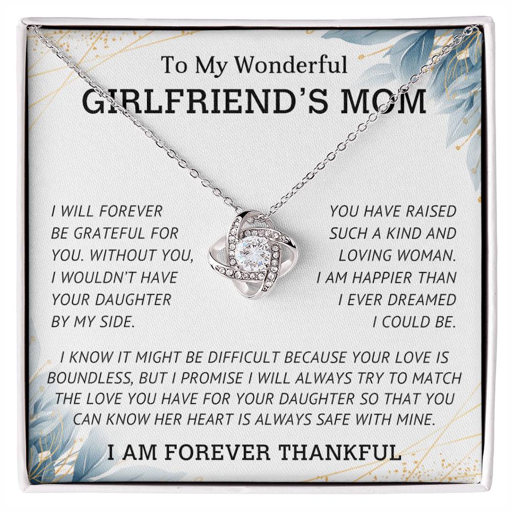 TO MY GIRLFRIEND'S MOM - MOTHER'S DAY BEST GIFT - LOVE KNOT NECKLACE