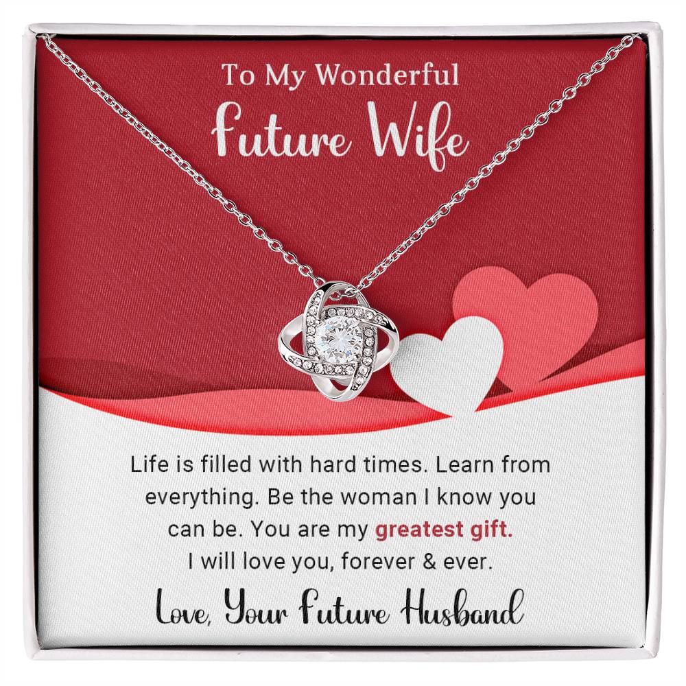 To My Wonderful Future Wife - Love Knot Necklace