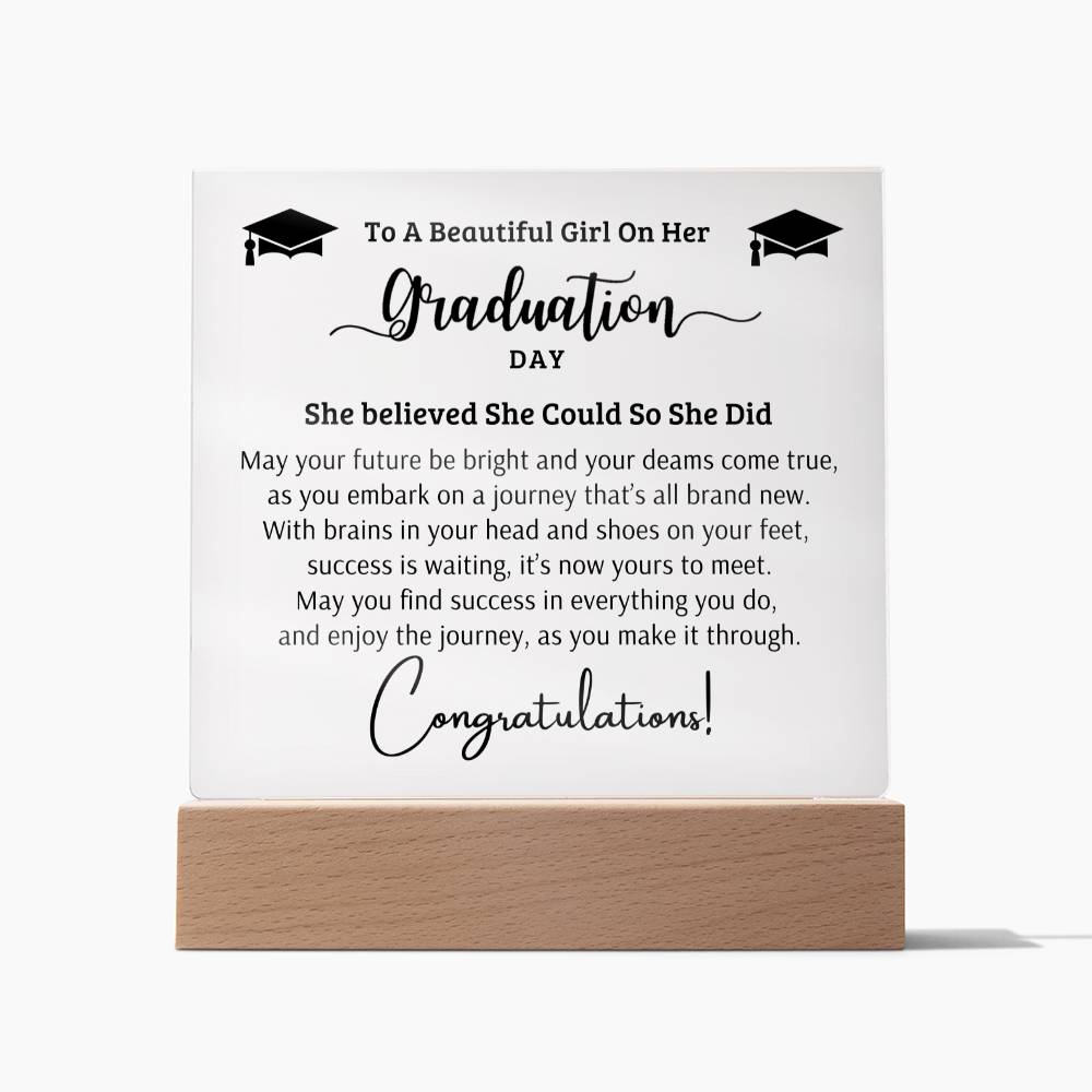 Perfect Graduation Gift - Congratulations - Acrylic Square Plaque - the custom craft corner