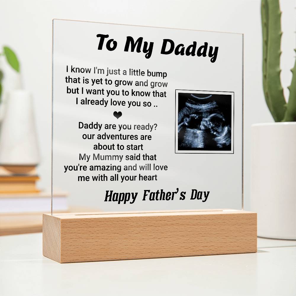 Father's Day Special Gift - Happy Father's Day - Acrylic Square Plaque