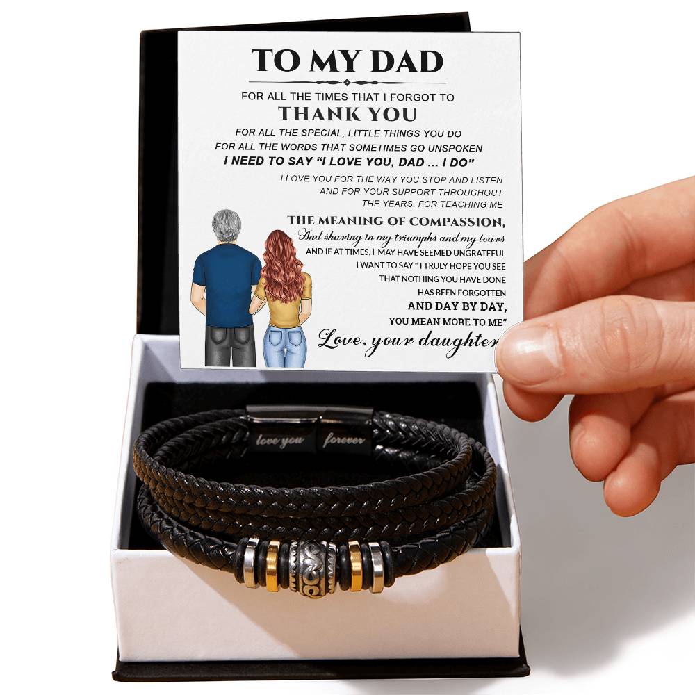 Father's Day Special Gift - Happy Father's Day - Love You Forever Bracelet