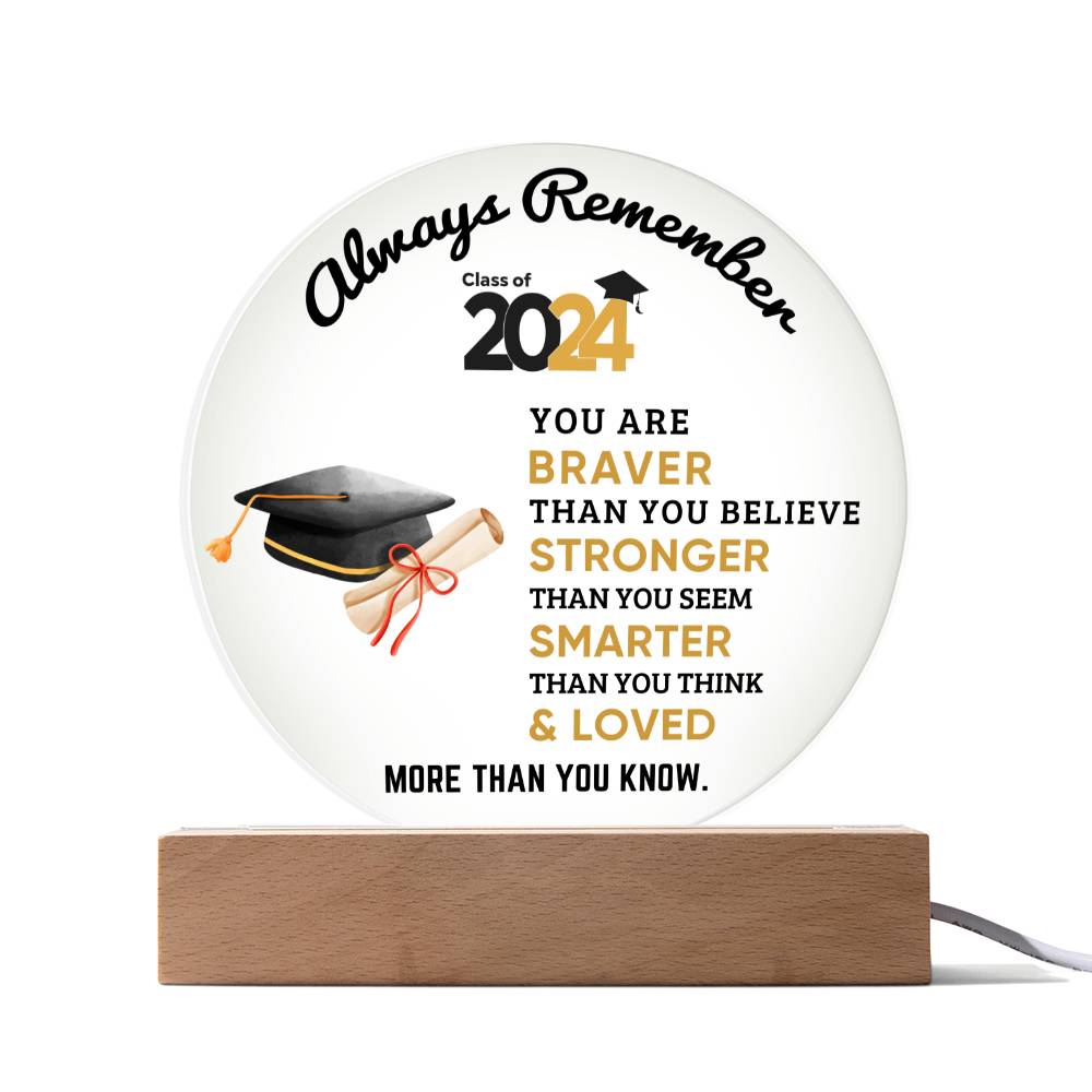 Perfect Graduation Gift - Congratulations - Acrylic Circle Plaque