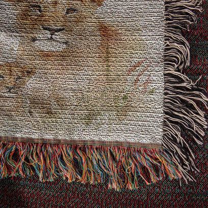 To My Grandson Blanket - Lion Blanket - Gift From Grandma - Heirloom Woven Blanket - the custom craft corner