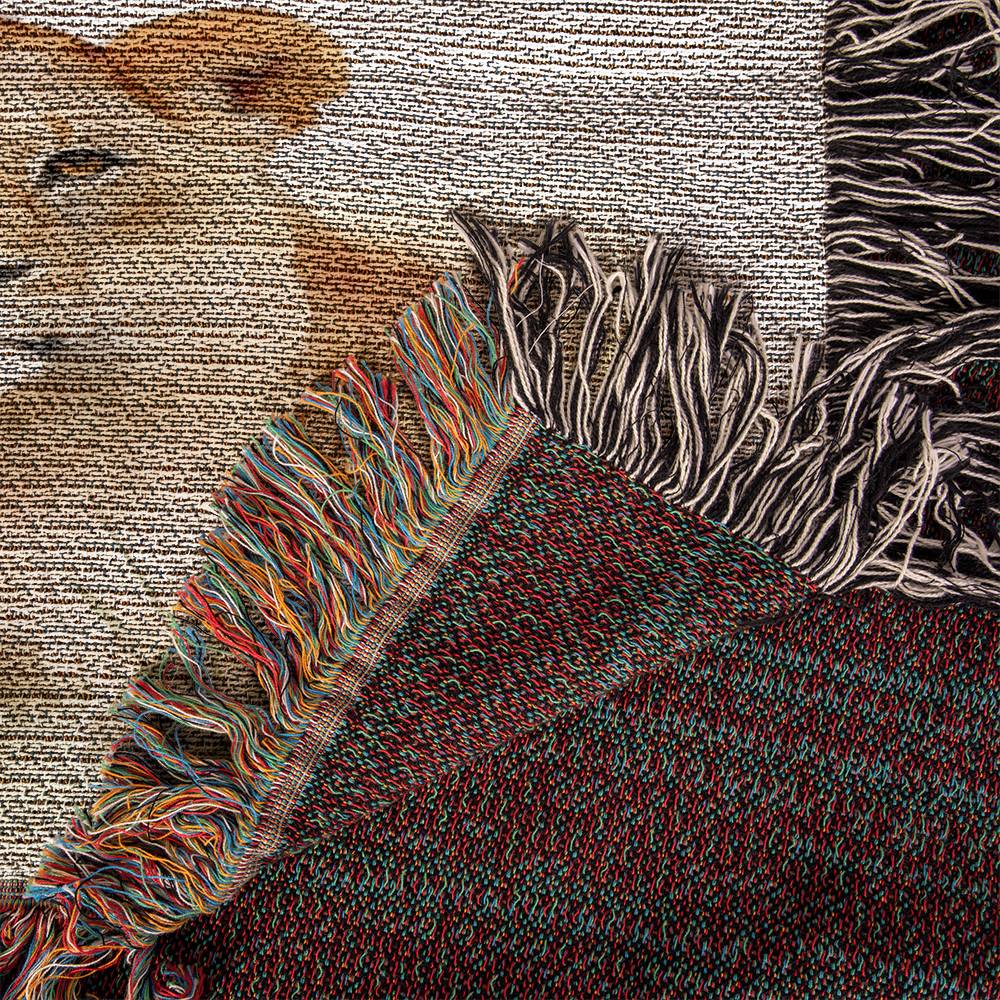 To My Grandson Blanket - Lion Blanket - Gift From Grandma - Heirloom Woven Blanket - the custom craft corner