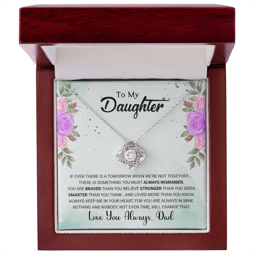 To My Daughter, Christmas and Birthday Gift For Daughter, Daughter Gift from Dad, Gift for daughter, Necklace  with Message Card - the custom craft corner