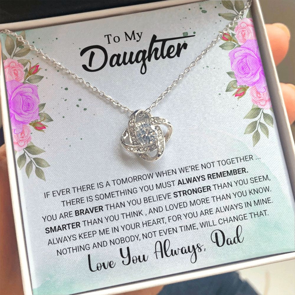 To My Daughter, Christmas and Birthday Gift For Daughter, Daughter Gift from Dad, Gift for daughter, Necklace  with Message Card - the custom craft corner