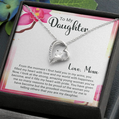 To My Daughter, Gift for daughter, Christmas and Birthday Gift For Daughter, Daughter Gift from Mom, Necklace with Message Card - the custom craft corner