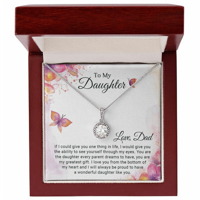 To My Daughter, Christmas and Birthday Gift For Daughter, Daughter Gift from Dad, Gift for daughter, Necklace with Message Card - the custom craft corner