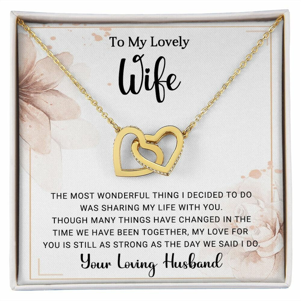 To My Wife Necklace, Anniversary Gift, Wife Birthday Gift, Romantic Wife Jewelry, Necklace for Wife, Mothers Day Gift for Wife from Husband - the custom craft corner