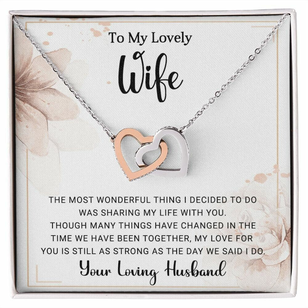 To My Wife Necklace, Anniversary Gift, Wife Birthday Gift, Romantic Wife Jewelry, Necklace for Wife, Mothers Day Gift for Wife from Husband - the custom craft corner