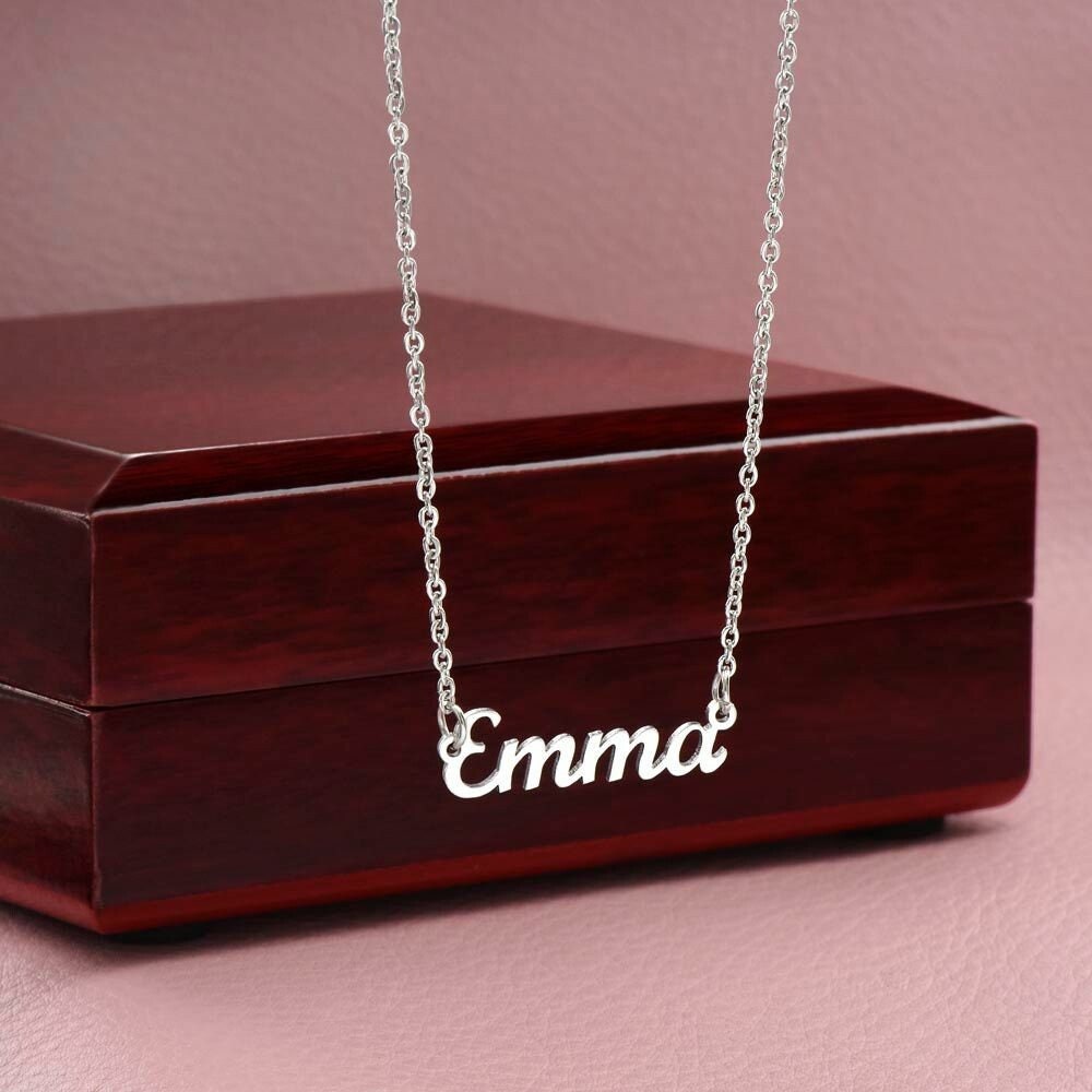 Wife Name Necklace - Personalized Name Necklace - the custom craft corner