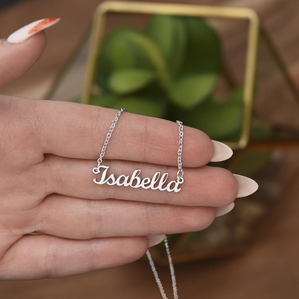 Wife Name Necklace - Personalized Name Necklace - the custom craft corner