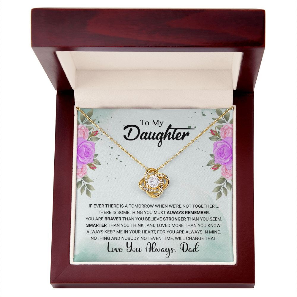 To My Daughter, Christmas and Birthday Gift For Daughter, Daughter Gift from Dad, Gift for daughter, Necklace  with Message Card - the custom craft corner