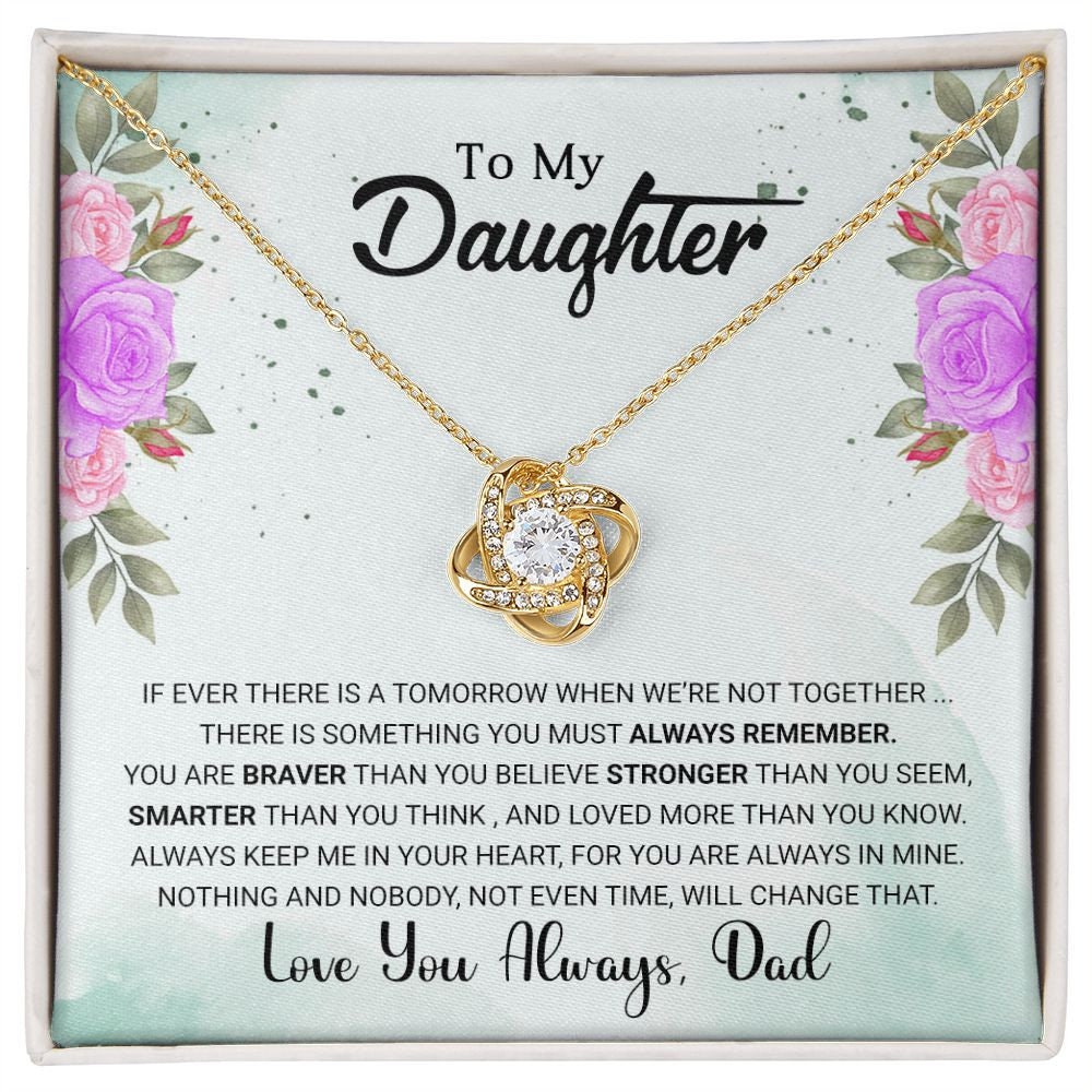 To My Daughter, Christmas and Birthday Gift For Daughter, Daughter Gift from Dad, Gift for daughter, Necklace  with Message Card - the custom craft corner