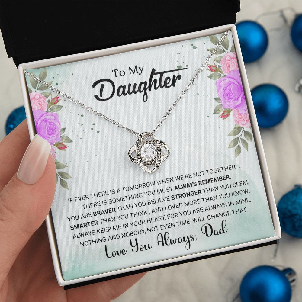 To My Daughter, Christmas and Birthday Gift For Daughter, Daughter Gift from Dad, Gift for daughter, Necklace  with Message Card - the custom craft corner