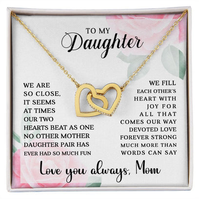 To My Daughter, Gift for daughter, Christmas and Birthday Gift For Daughter, Daughter Gift from Mom,  Necklace  with Message Card - the custom craft corner