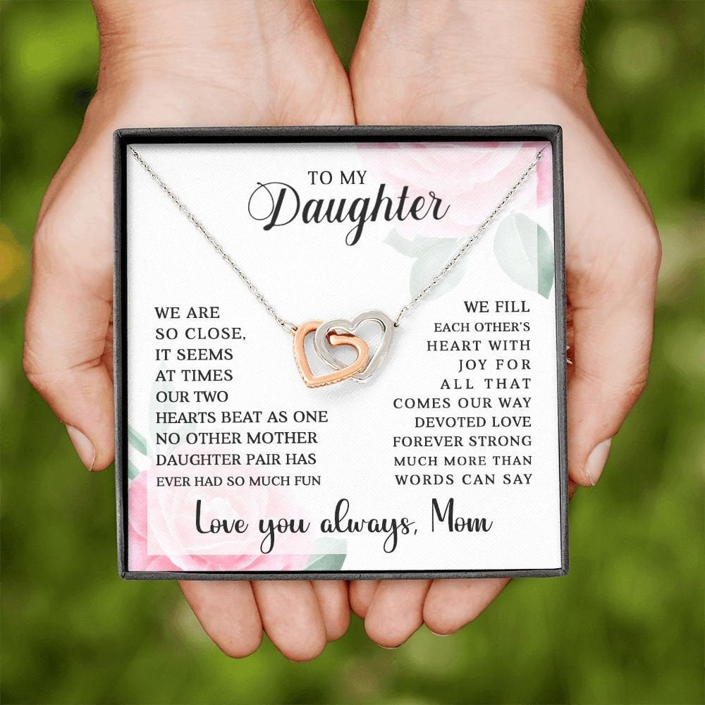 To My Daughter, Gift for daughter, Christmas and Birthday Gift For Daughter, Daughter Gift from Mom,  Necklace  with Message Card - the custom craft corner