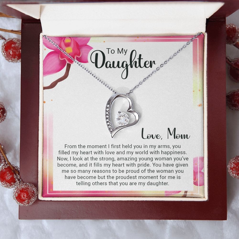 To My Daughter, Gift for daughter, Christmas and Birthday Gift For Daughter, Daughter Gift from Mom, Necklace with Message Card - the custom craft corner