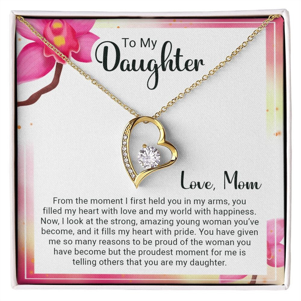 To My Daughter, Gift for daughter, Christmas and Birthday Gift For Daughter, Daughter Gift from Mom, Necklace with Message Card - the custom craft corner