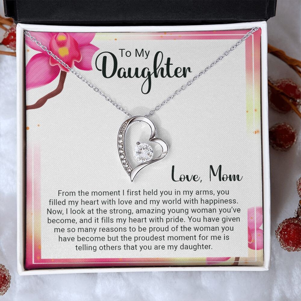 To My Daughter, Gift for daughter, Christmas and Birthday Gift For Daughter, Daughter Gift from Mom, Necklace with Message Card - the custom craft corner