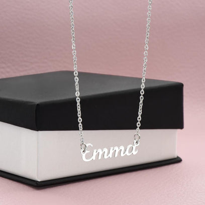 Wife Name Necklace - Personalized Name Necklace - the custom craft corner