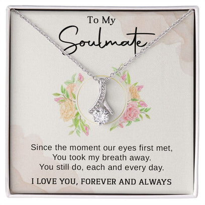 To My Soulmate, Anniversary Gift, Wife Birthday Gift, Romantic Wife Jewelry, Necklace for Wife, Mothers Day Gift for Wife from Husband - the custom craft corner