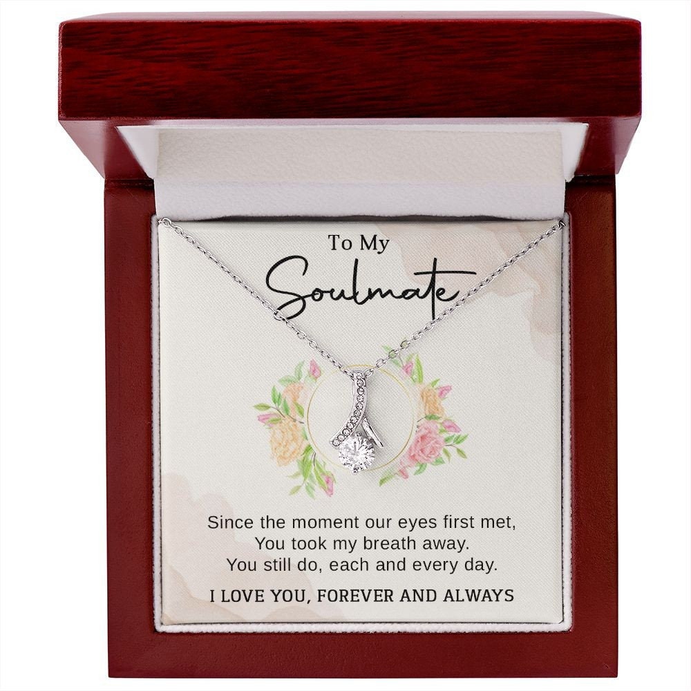 To My Soulmate, Anniversary Gift, Wife Birthday Gift, Romantic Wife Jewelry, Necklace for Wife, Mothers Day Gift for Wife from Husband - the custom craft corner